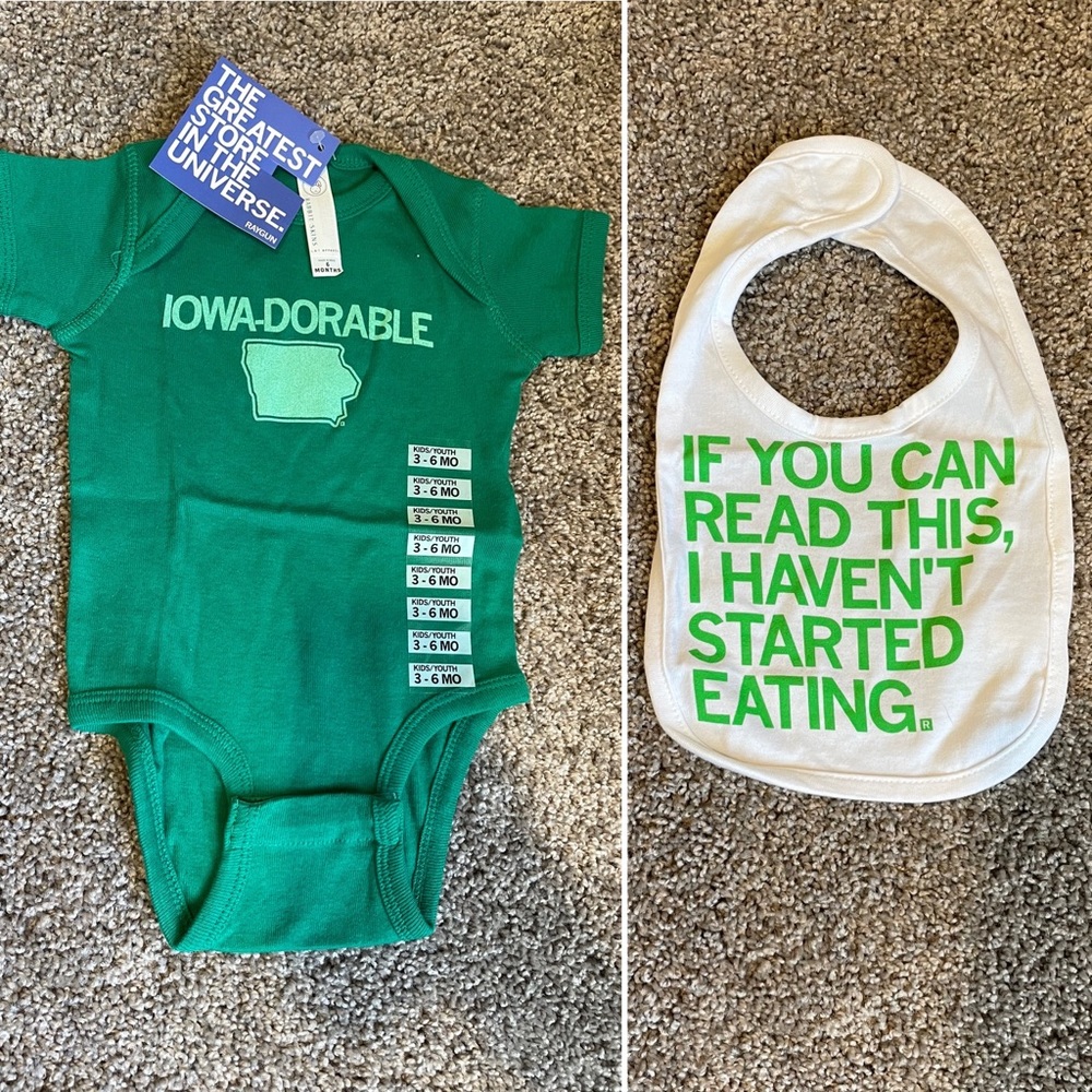 Raygun Iowa-Dorable Onesie and Bib